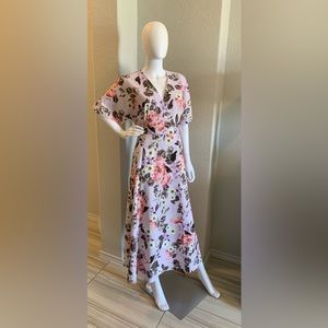 French Connection Armoise Crepe Maxi Wrap Dress